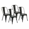 OSP Home Furnishings 4-piece Bristow Armless Dining Chair Set Antique Black